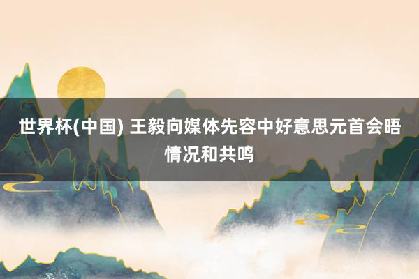 世界杯(中国) 王毅向媒体先容中好意思元首会晤情况和共鸣