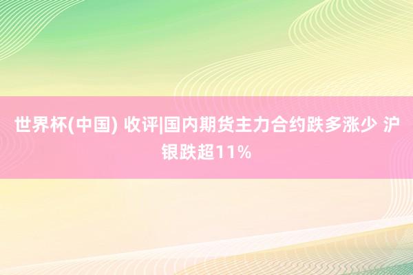 世界杯(中国) 收评|国内期货主力合约跌多涨少 沪银跌超11%