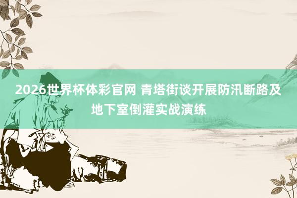 2026世界杯体彩官网 青塔街谈开展防汛断路及地下室倒灌实战演练