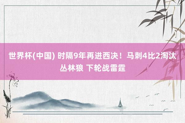 世界杯(中国) 时隔9年再进西决！马刺4比2淘汰丛林狼 下轮战雷霆