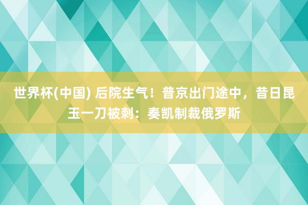 世界杯(中国) 后院生气！普京出门途中，昔日昆玉一刀被刺：奏凯制裁俄罗斯
