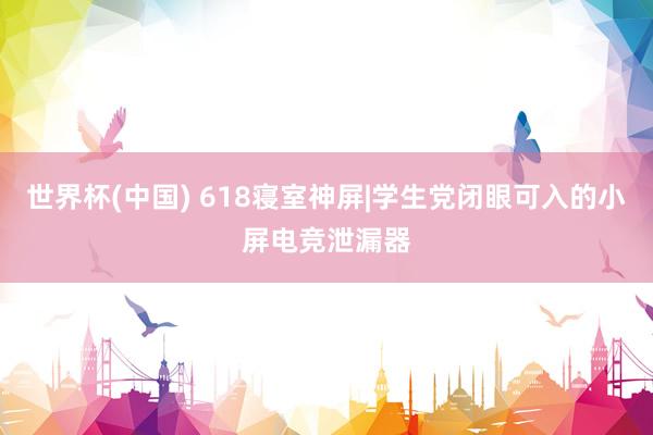 世界杯(中国) 618寝室神屏|学生党闭眼可入的小屏电竞泄漏器