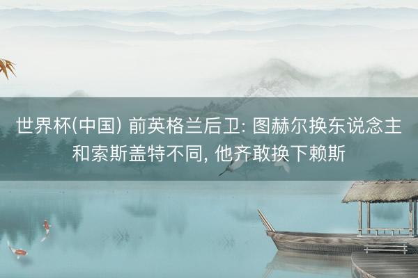 世界杯(中国) 前英格兰后卫: 图赫尔换东说念主和索斯盖特不同， 他齐敢换下赖斯